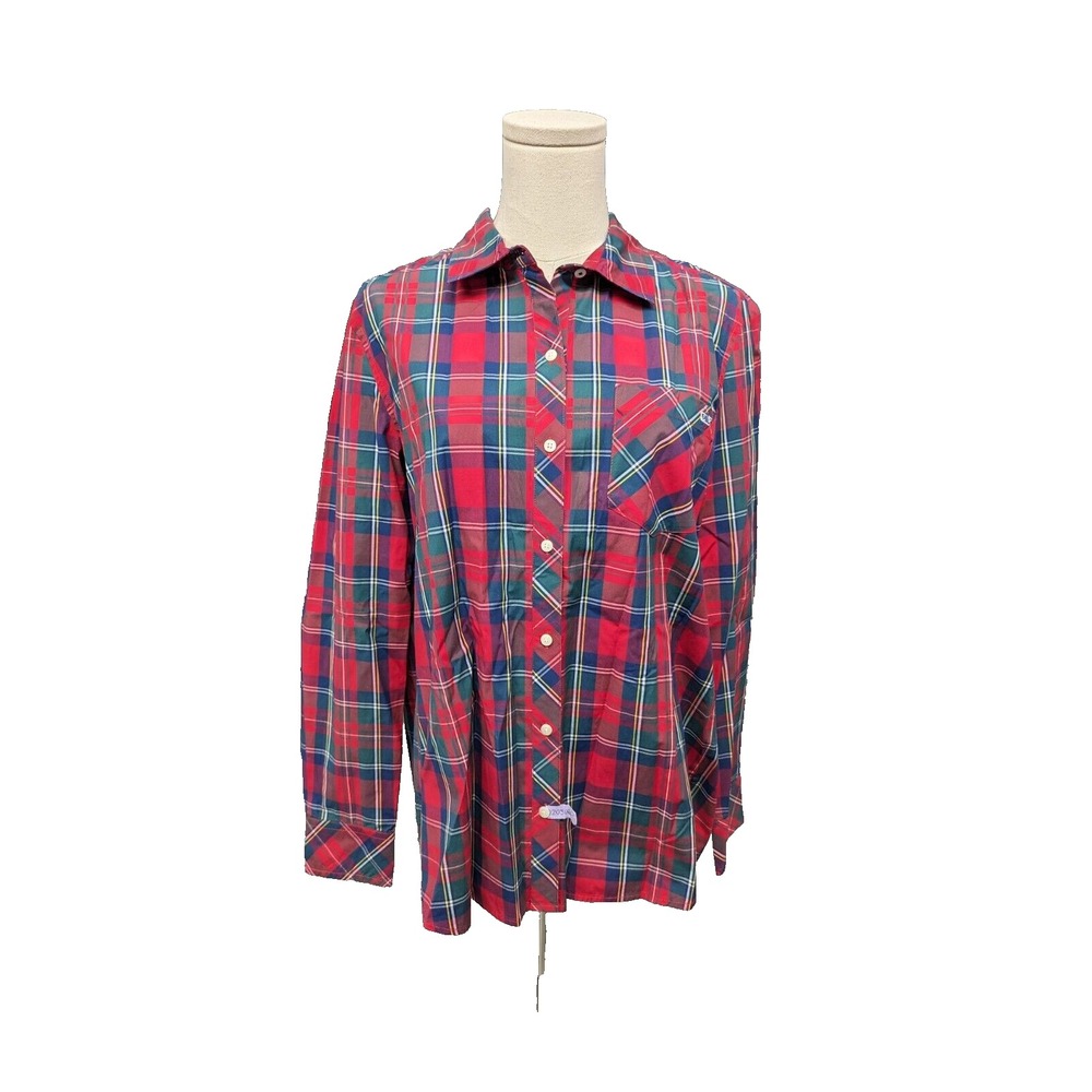 VINEYARD VINES Size 8 Top Tartain Plaid Button Front Long Sleeve Shirt‎ Relaxed